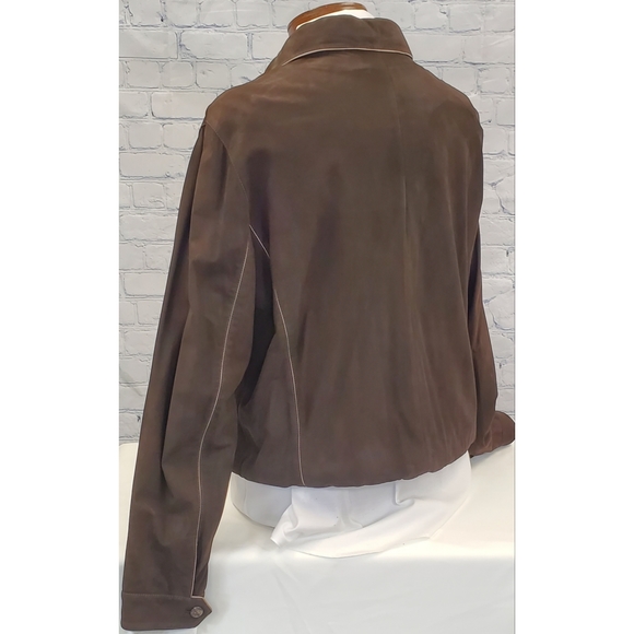 SOLD! Brioni Suede Brown leather Jacket US 48 EU58 - Picture 5 of 12